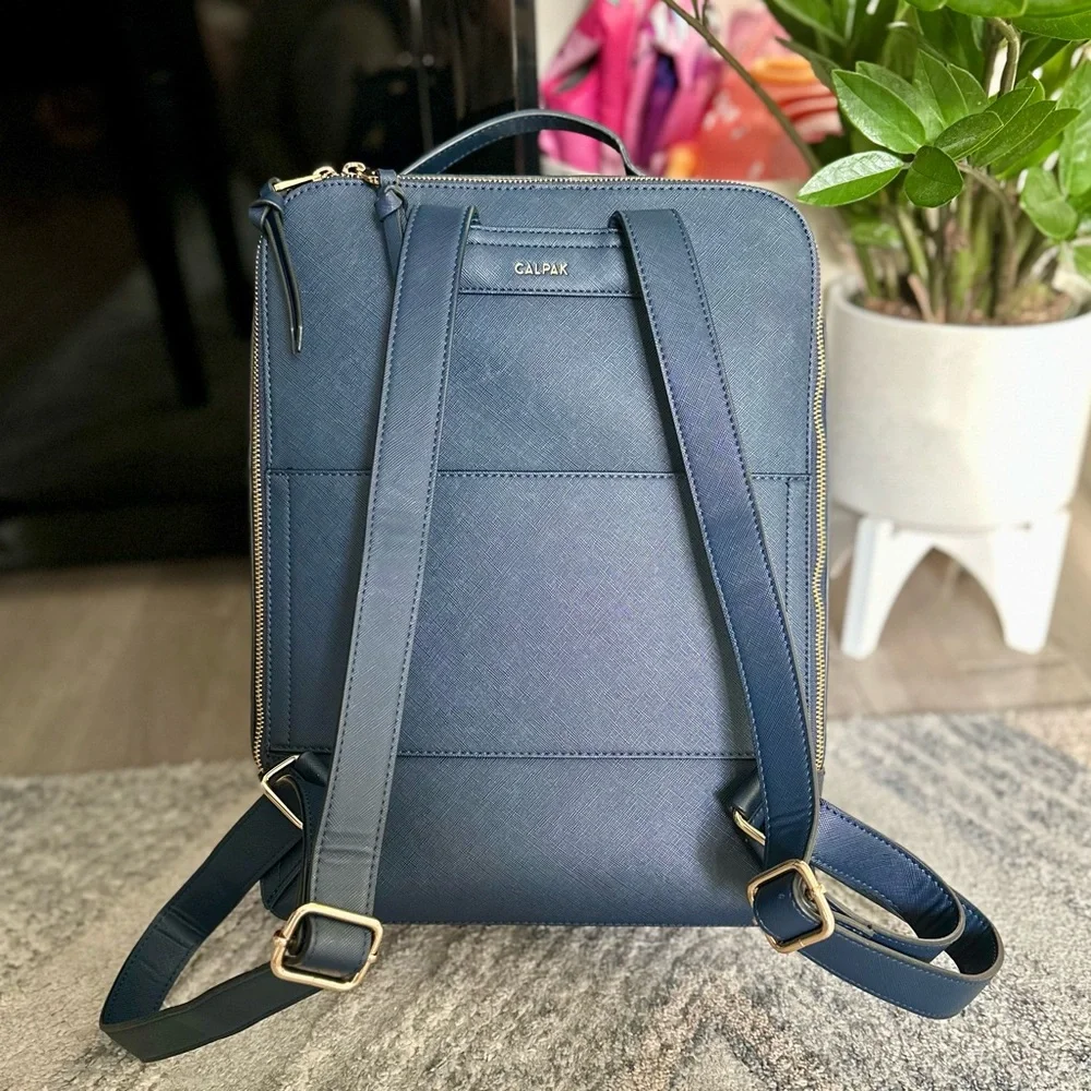 Calpak Kaya 15 inch Laptop Backpack navy - Picture 2 of 5